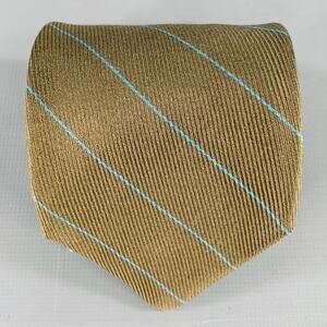 GIORGIO ARMANI Green Blue Diagonal Stripe Silk Tie
